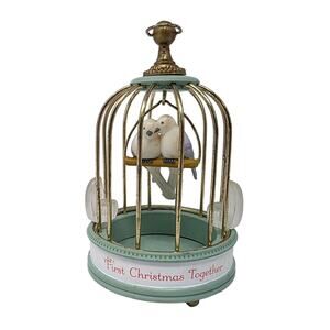 1986 Hallmark First Christmas Together Lovebirds Birdcage Keepsake